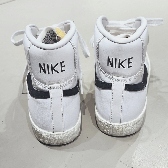 Nike Blazers '77 High-Top Sneakers Black and White Leather - Picture 6 of 7